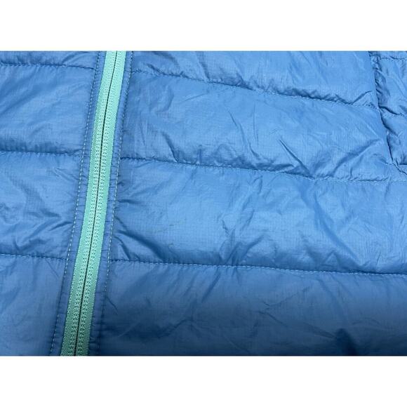 PATAGONIA Women’s L Down Fill Puff Jacket Blue Two Toned Netplus Shells - Picture 5 of 13
